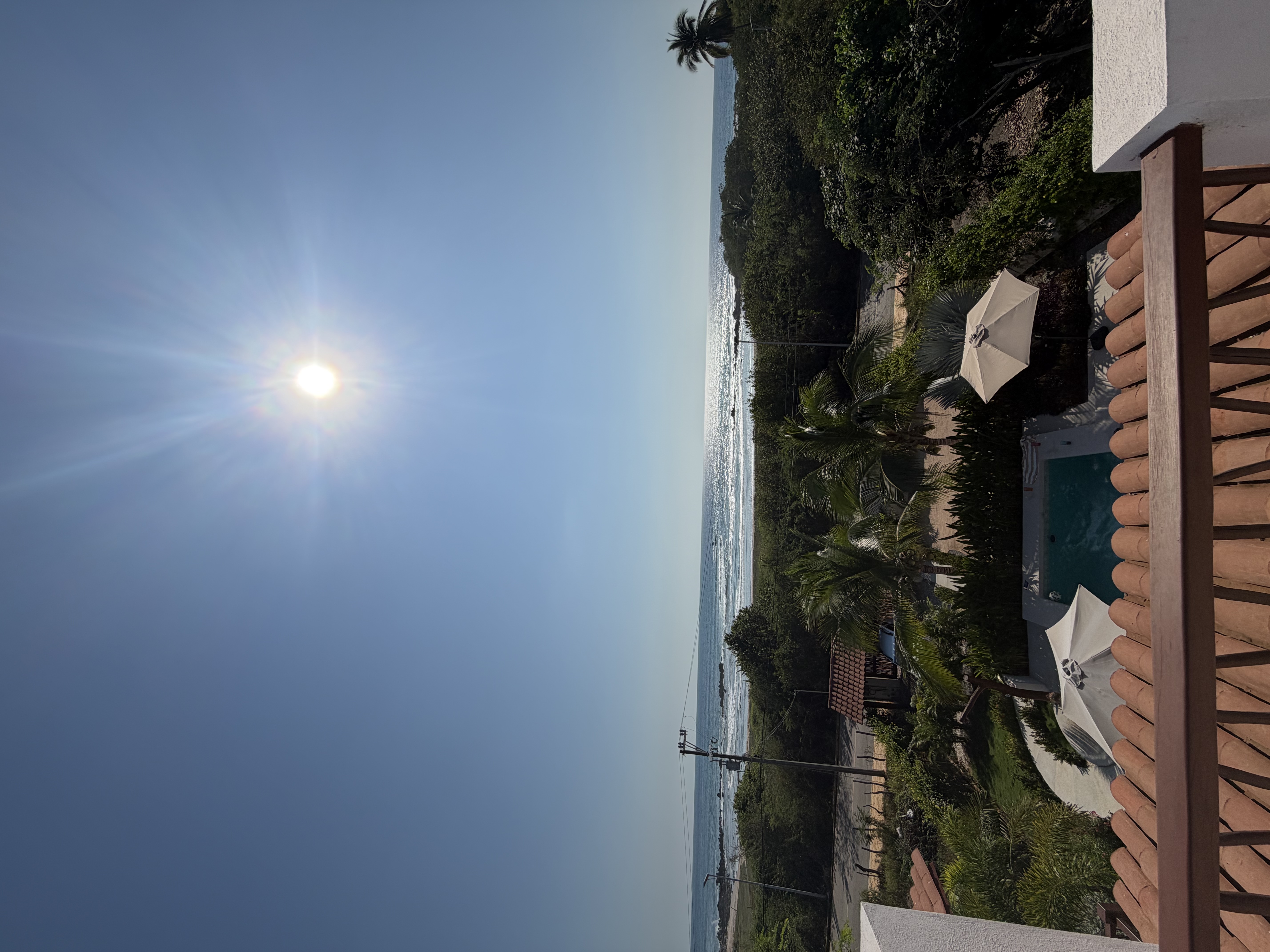 Troncones beach at sunset view from Casa San Blas