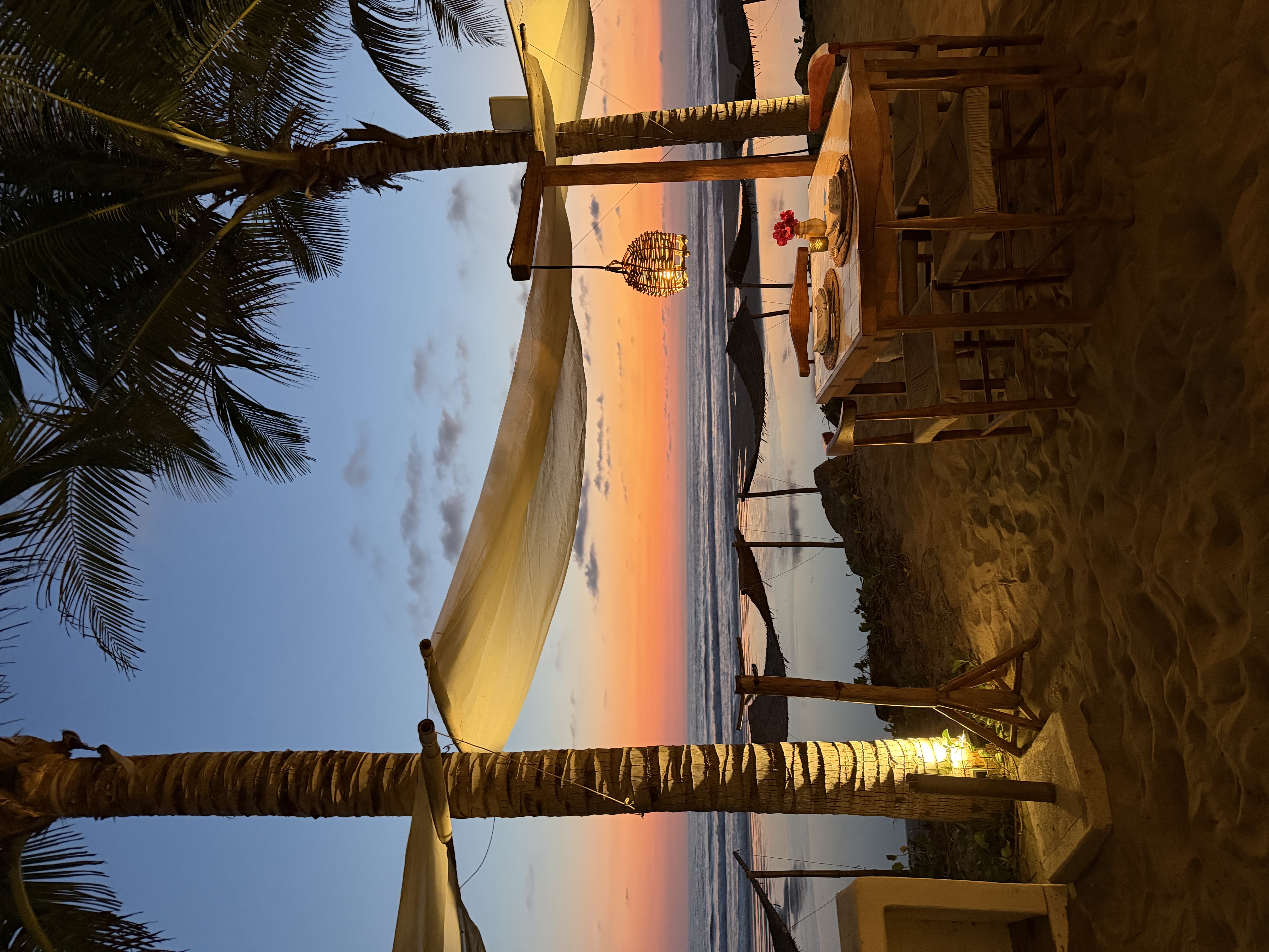 El Chiringuito de Fran tapas at sunset in Troncones